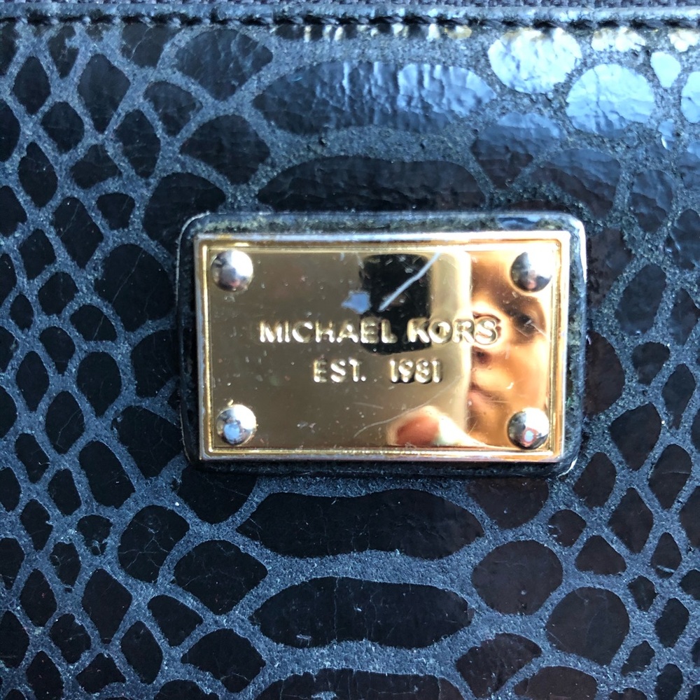 Michael Kors Black Python Zip Wallet - image 3